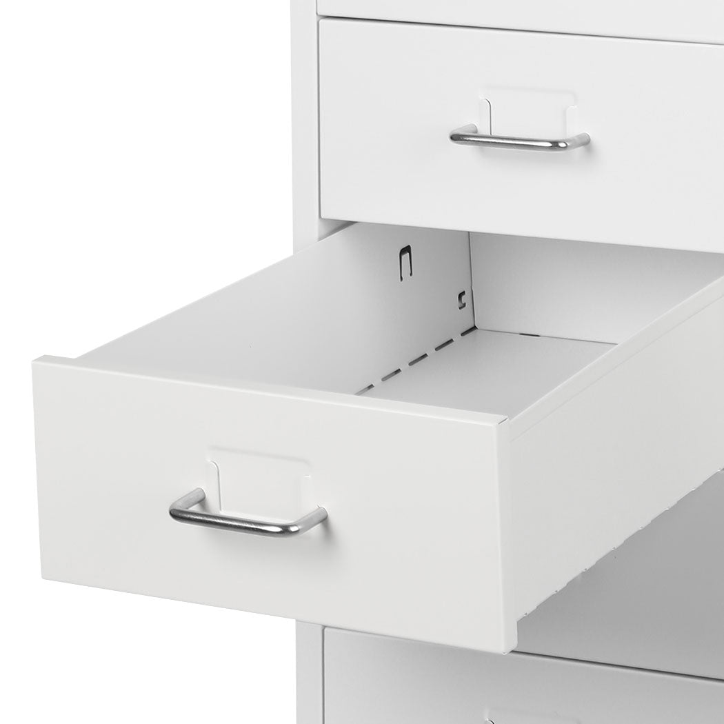 Levede Office Cabinet 8 Drawer Drawers White-1917016720338456579