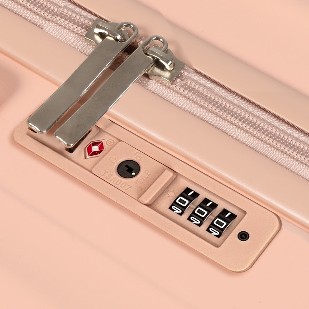 Slimbridge 20" Luggage Trolley Travel Hard Pink-1942353660692533251
