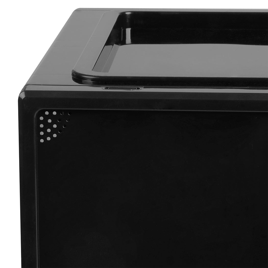 Stacked Shoe Box Acrylic Sneaker Display 6PC Black-1942352807613042691