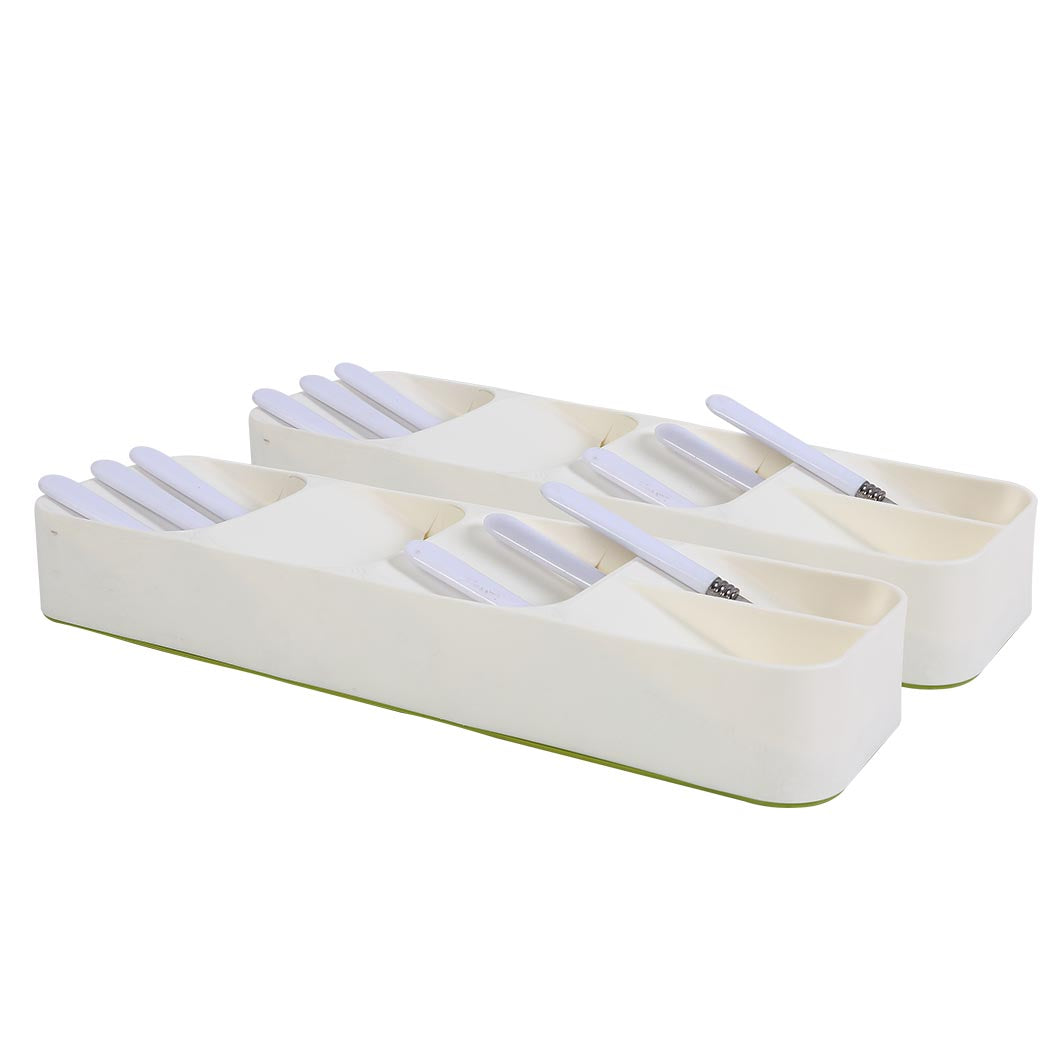 2x Cutlery Organiser Drying Tray Kitchen-1942352922792824835