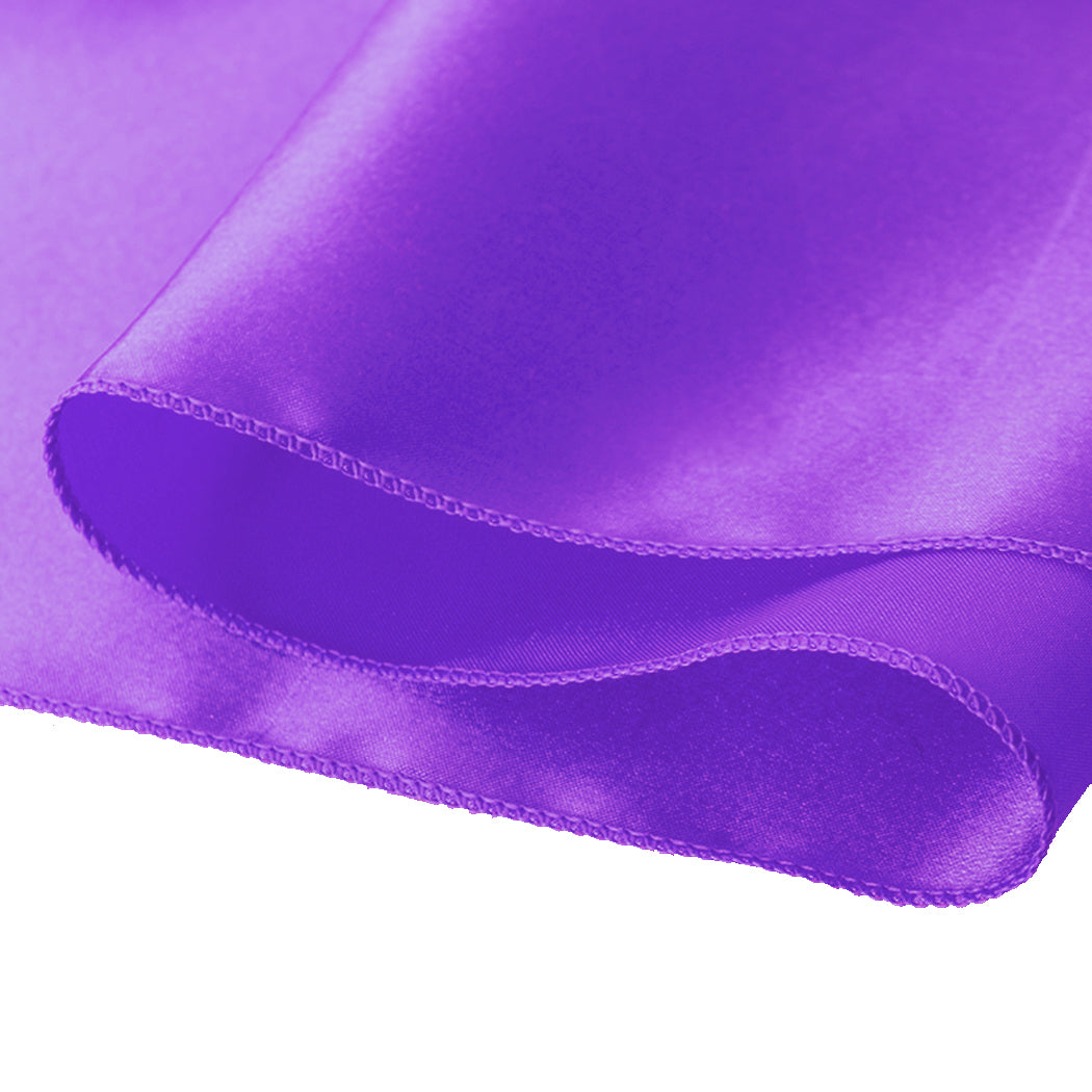 50x Satin Chair Sashes Cloth Cover Wedding Lavender-1942353141123125251