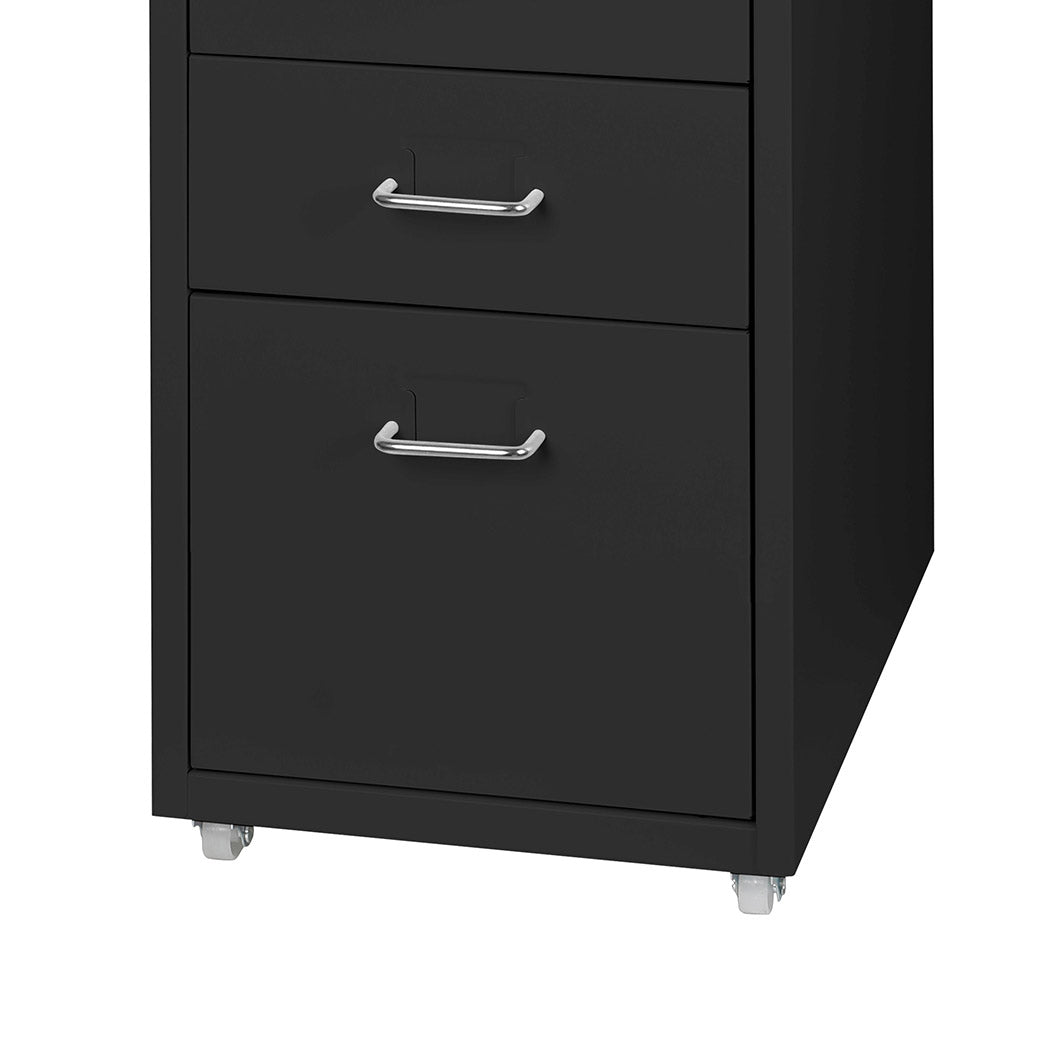 Levede 5 Drawer Office Cabinet Drawers Black-1917016720648835075