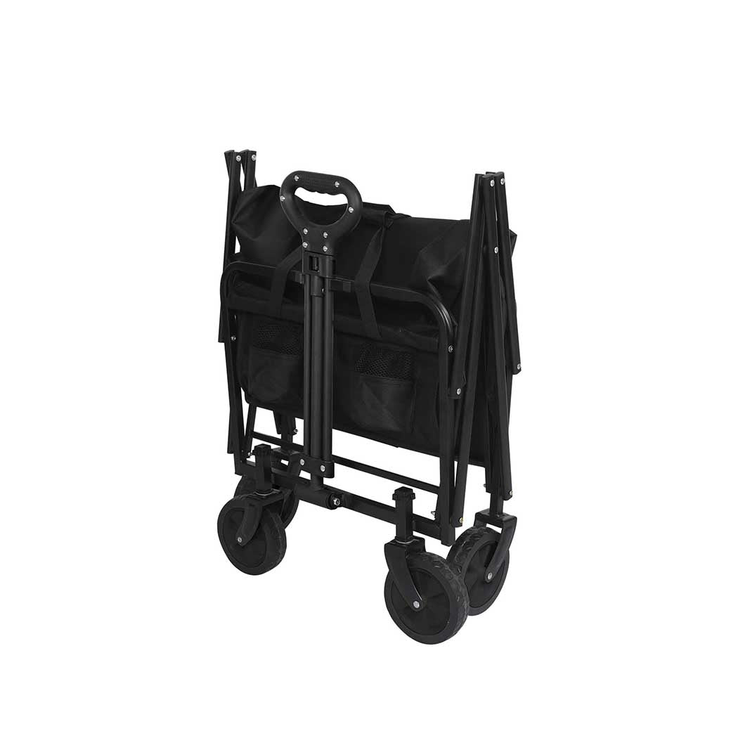 Lambu Garden Trolley Cart Foldable Picnic Black-1942353758847635459