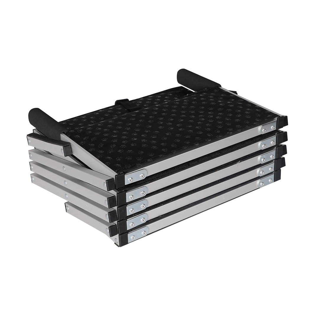 PaWz 5 Steps Dog Ramp Adjustable Height Black-1942352743947702275