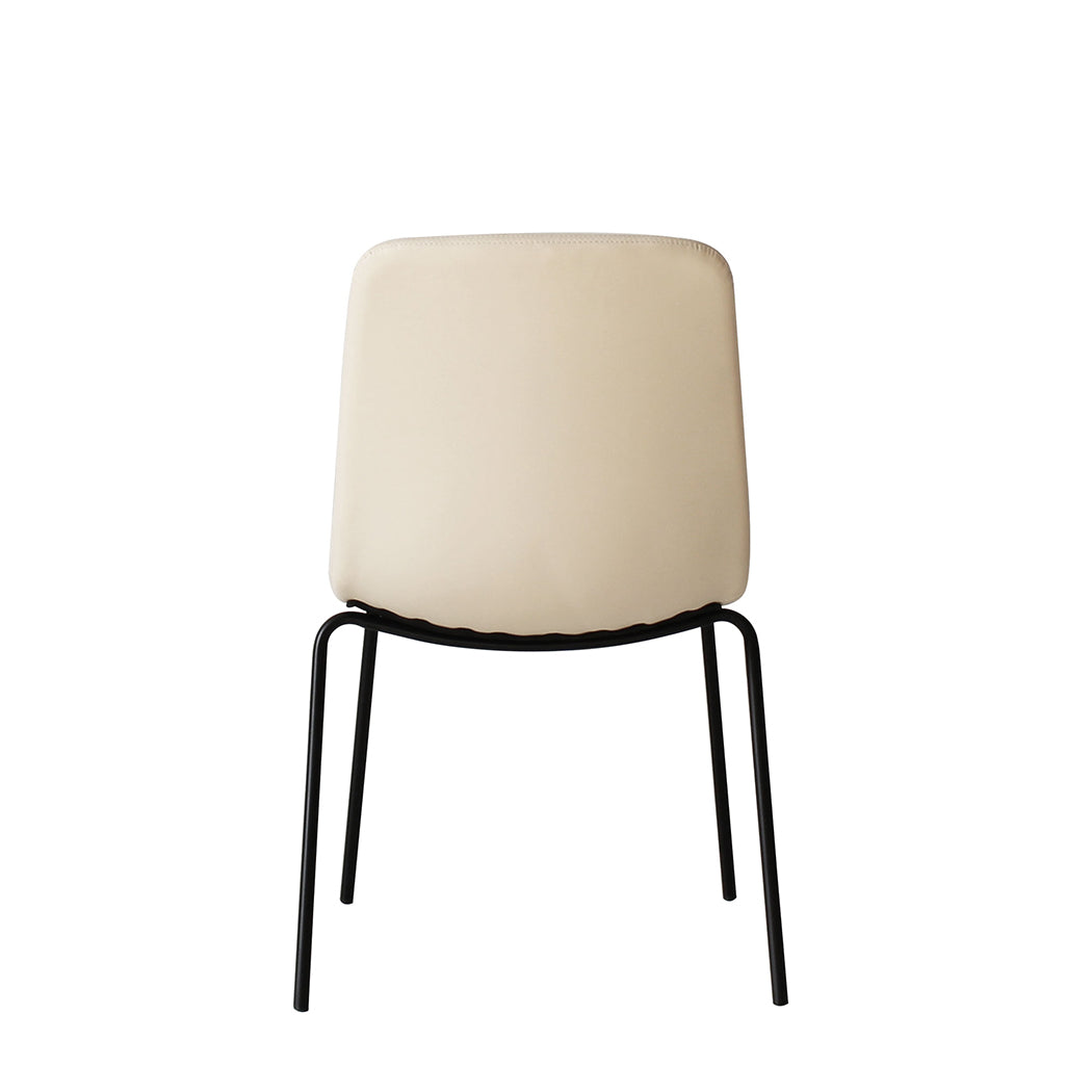 Levede Stackable Dining Chairs Kitchen Beige-1910113294455279619