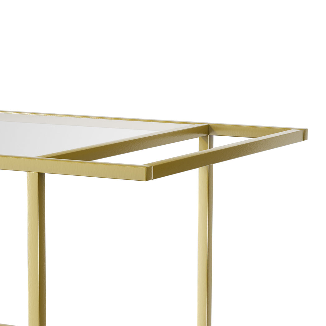 Levede Bar Cart Gold Drinks Serving Trolley 4 Tier-1942353801772142595