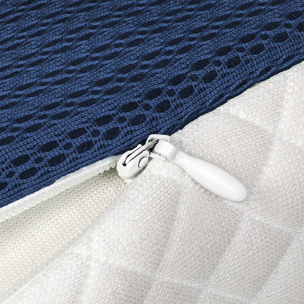Dreamz Memory Foam Pillow Pillowcase Supprt Blue Rebound-1942353715155570691