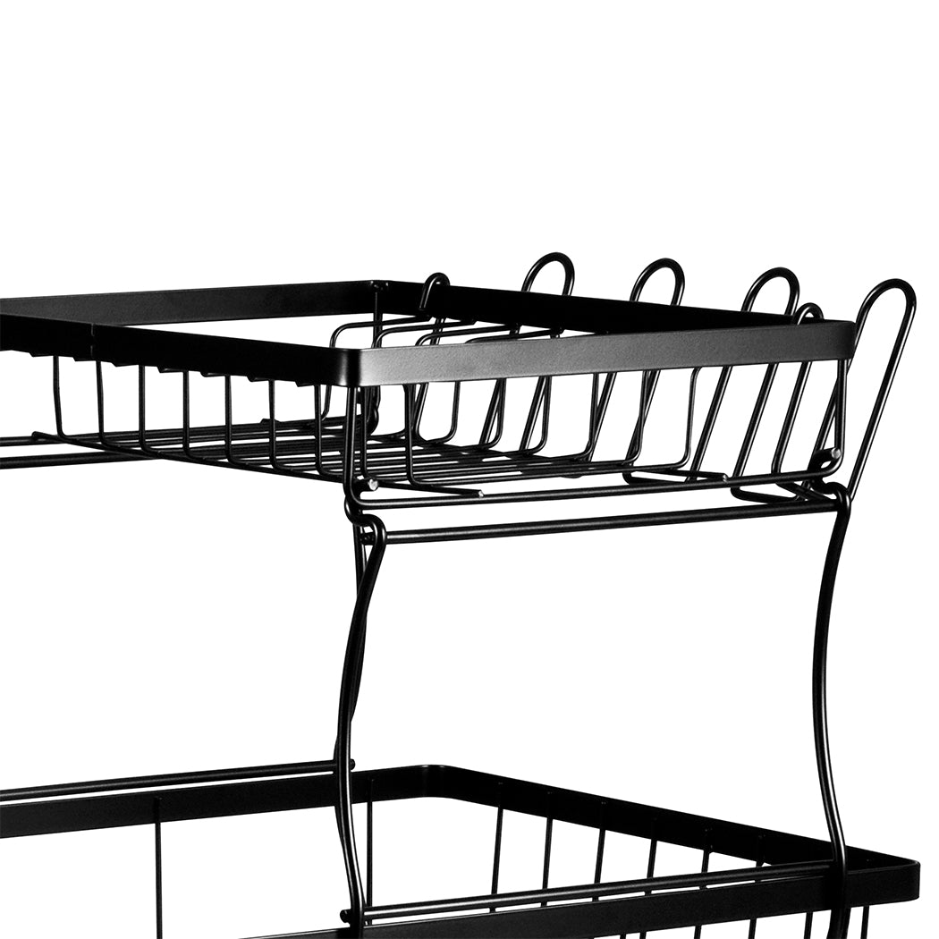 TOQUE Detachable Dish Drying Rack Cutlery Black-1942352917025656835