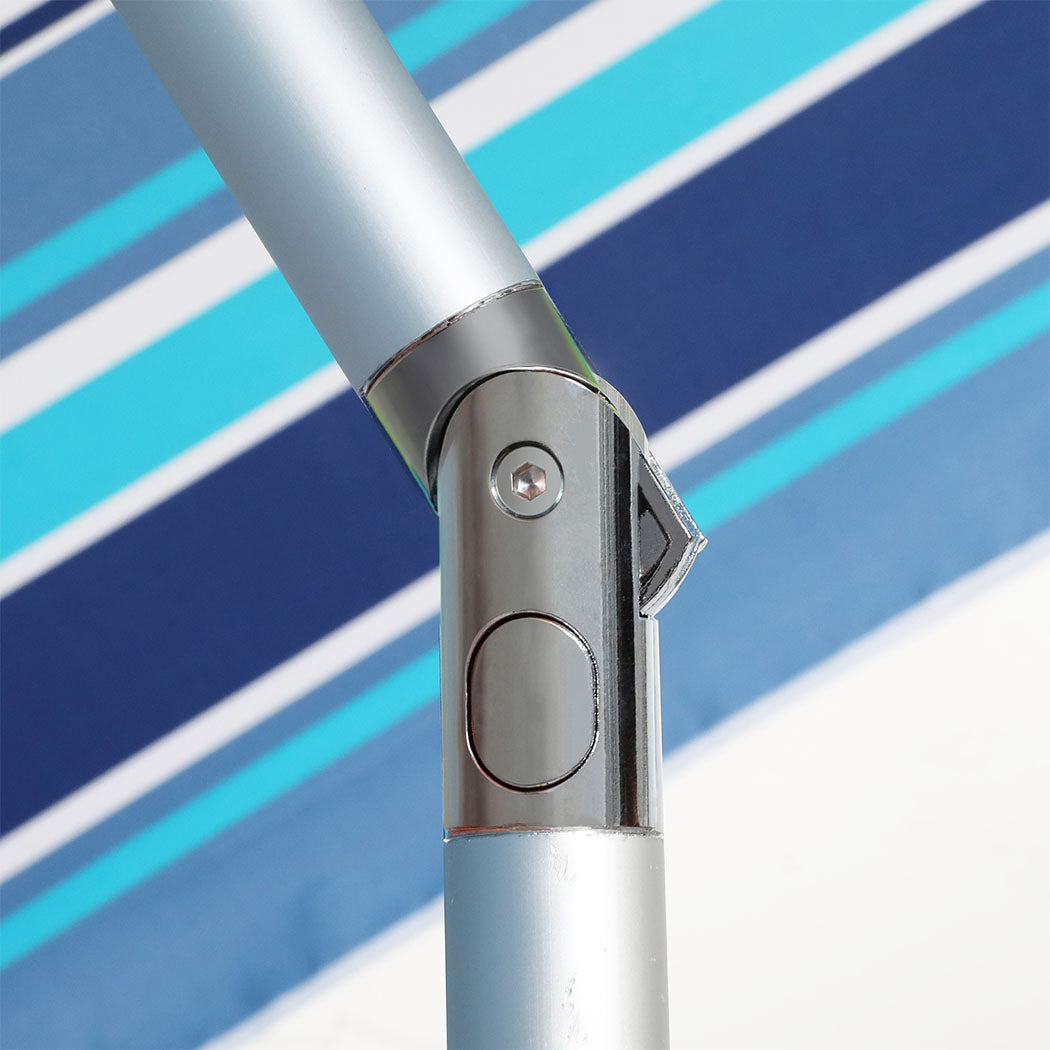 Mountview 2M Outdoor Beach Umbrellas Sand Blue-1942353680426733571