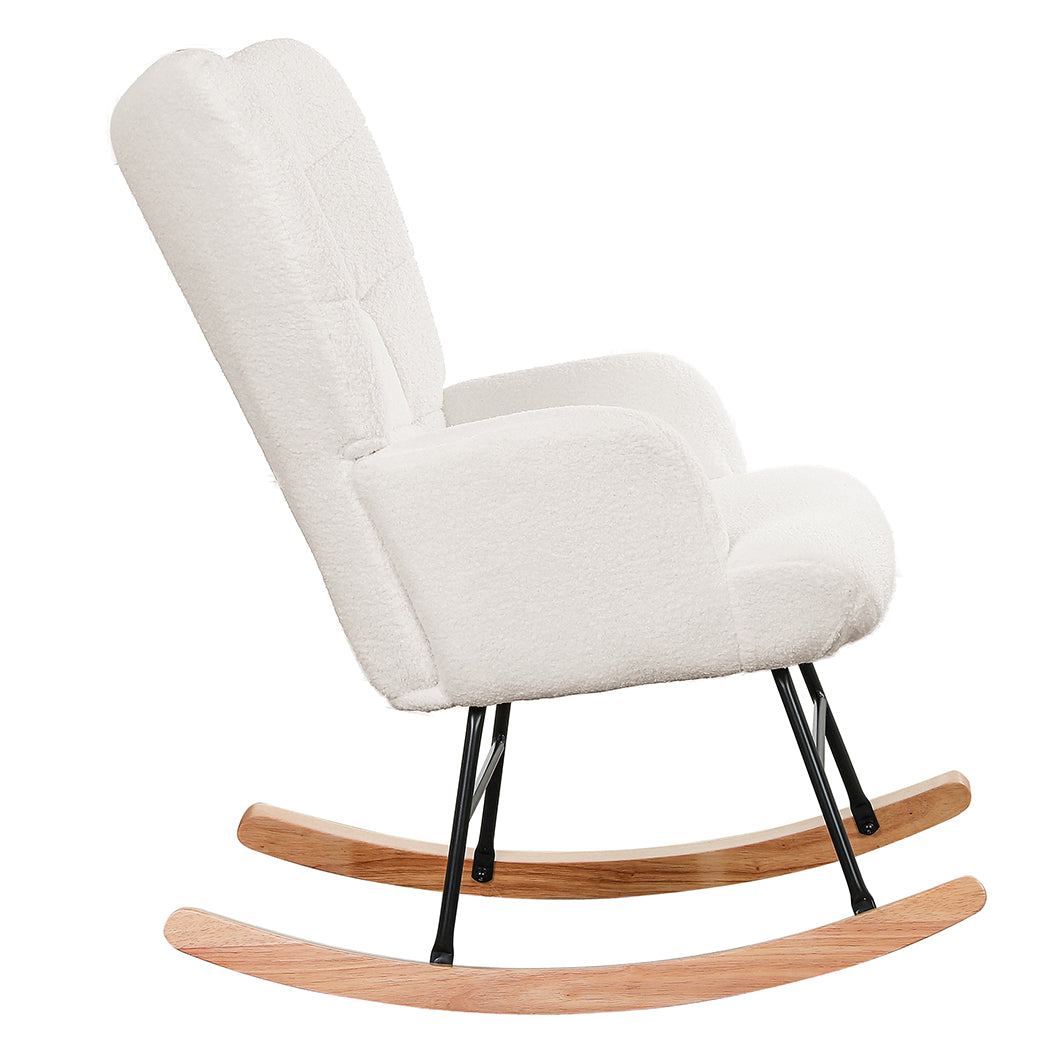 Levede Fleece Rocking Chair-1910112200106840067