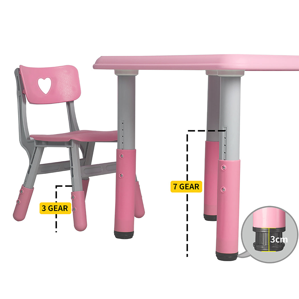 BoPeep Kids Table and Chairs Children Pink-1919892903220613123