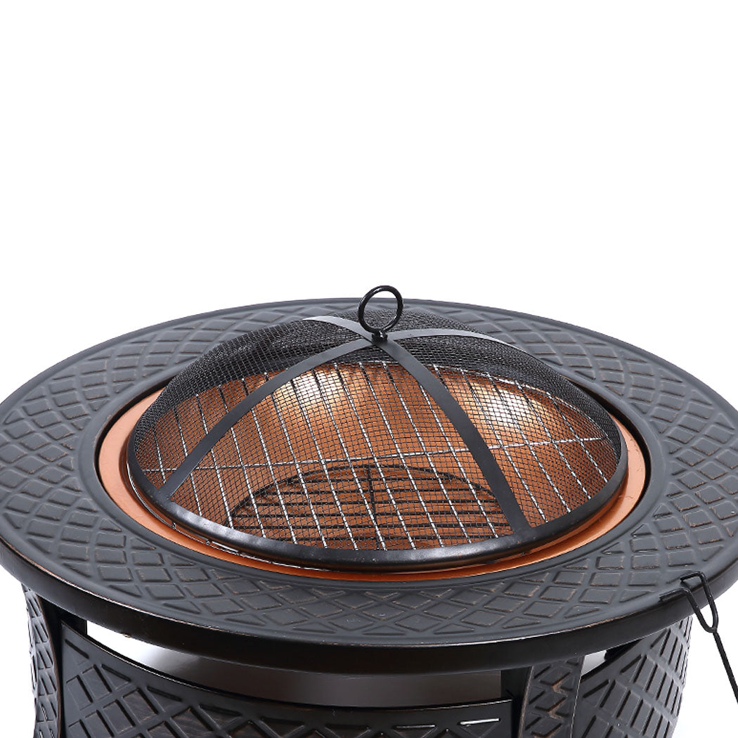 Moyasu 3 IN 1 Fire Pit BBQ Grill Pits-1942353057035718659