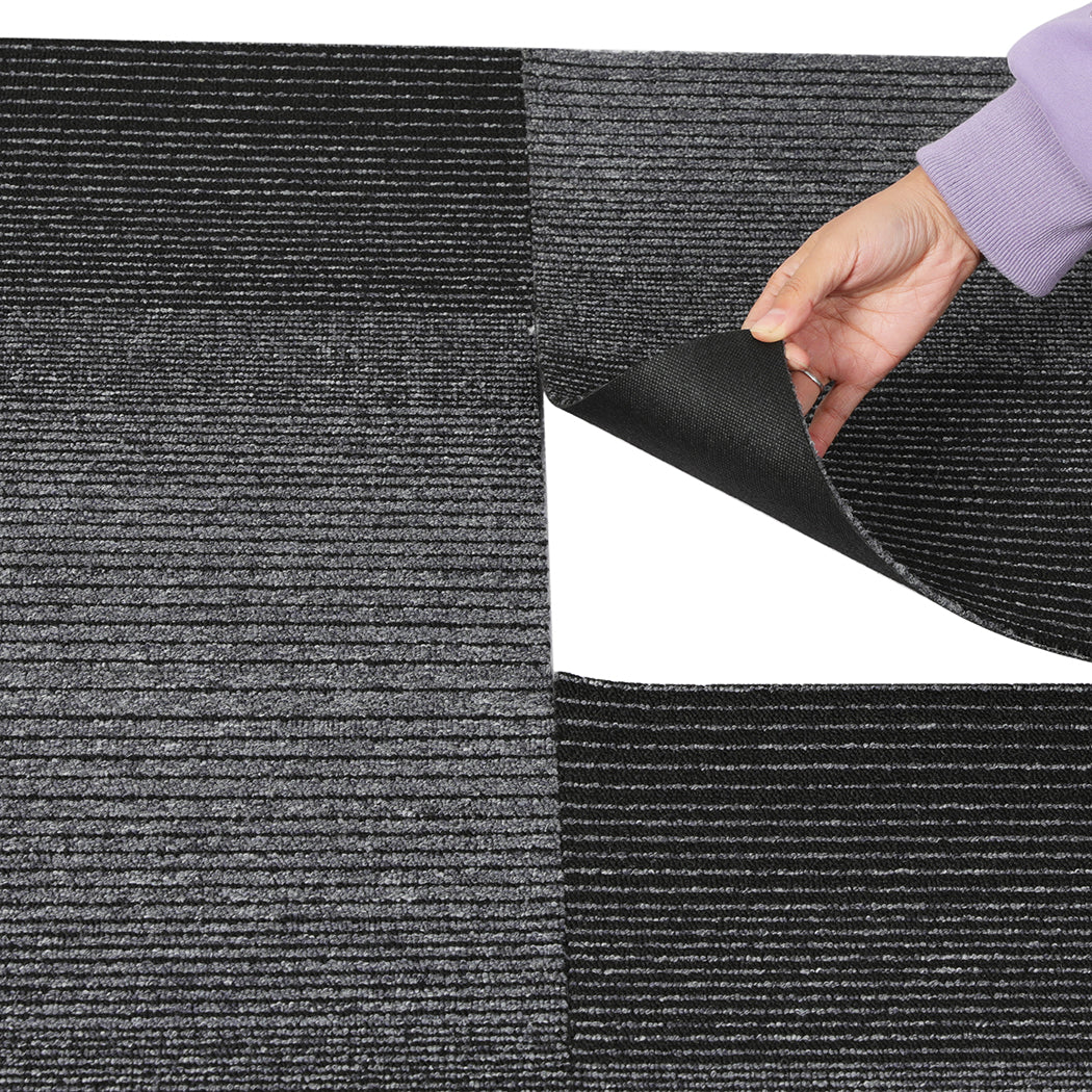 Marlow 20x Carpet Tiles 5m2 Box Heavy Black-1910113062933893123