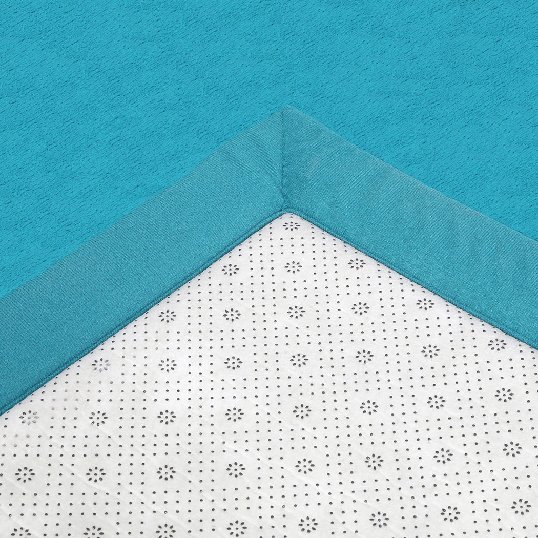 Marlow Coral Velvet Area Rugs Large Mat 150x200cm Blue-1942353699934441475