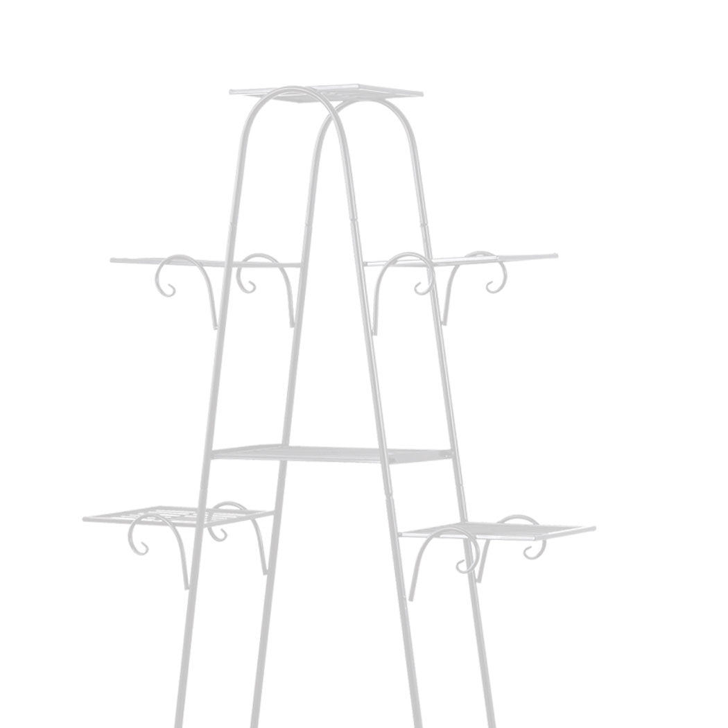 Levede Plant Stand Outdoor Indoor Metal White-1942353740073930755