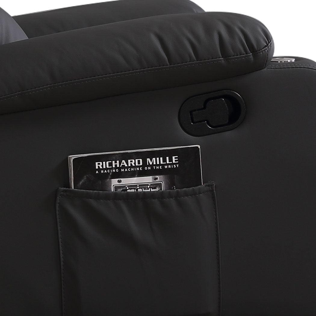 Levede Massage Chair Recliner 360 Swivel Black-1910112921472602115