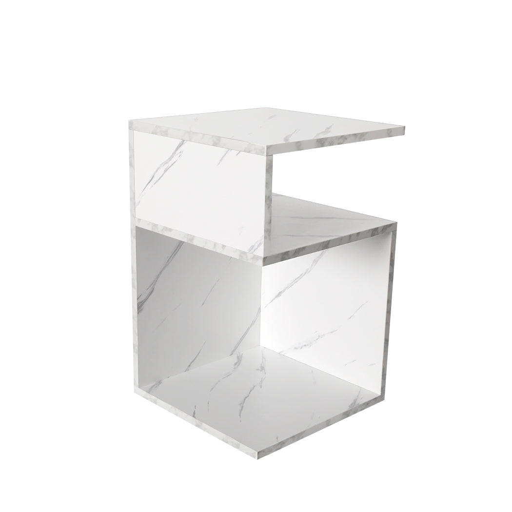 Levede 1xBedside Tables Drawers Side White-1910112902011031555
