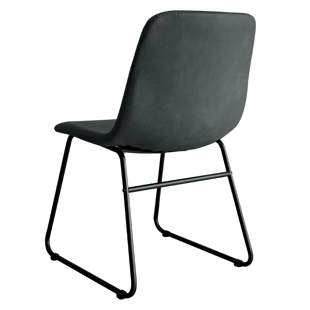 Levede 2x Dining Chairs Kitchen Table Black-1910113300868370435