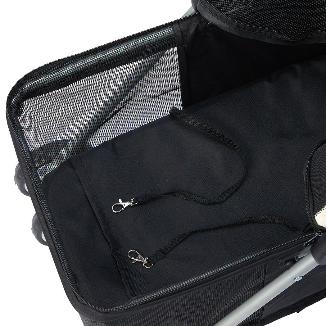 PaWz Large Pet Stroller Dog Cat Carrier Black-1942352820992872451