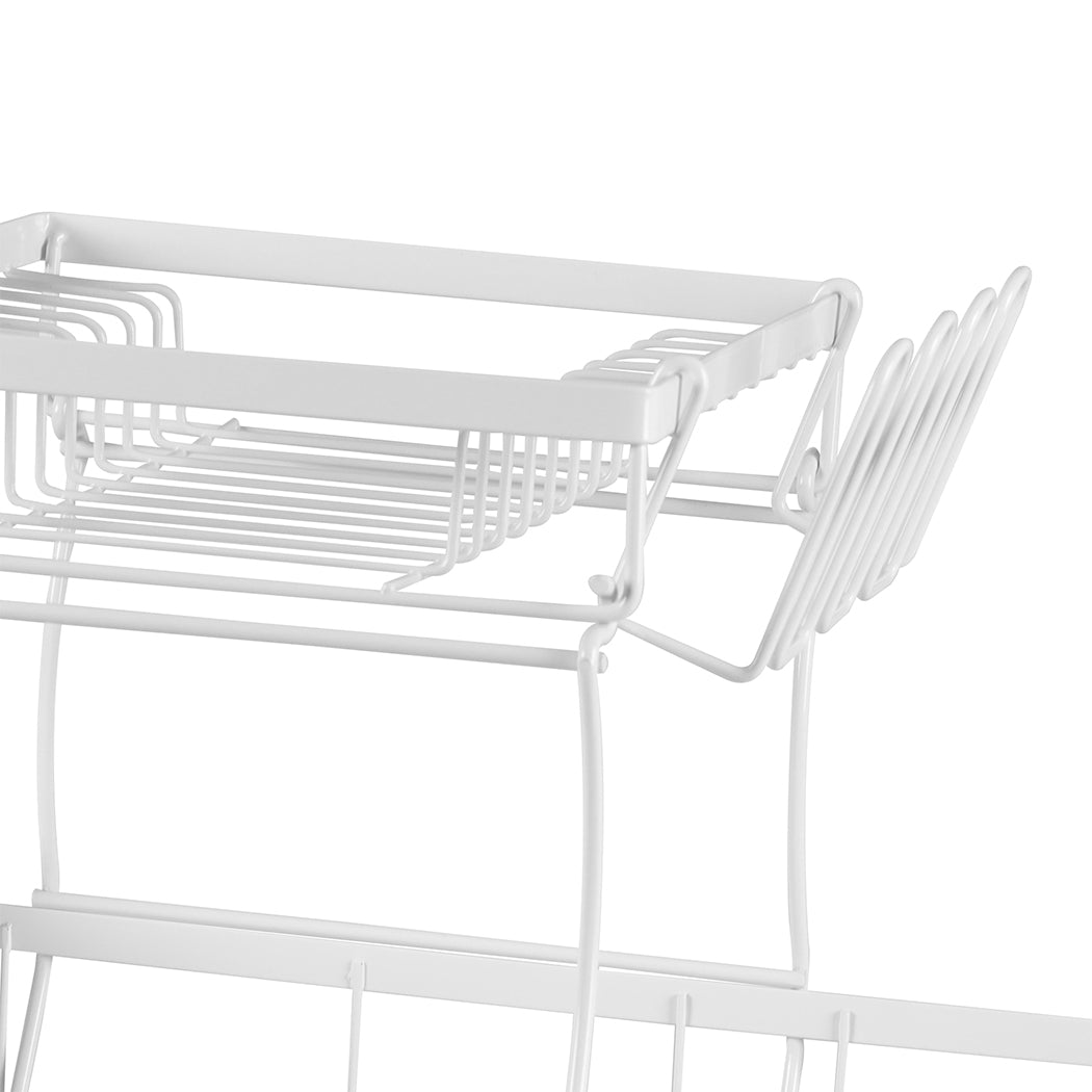 TOQUE Dish Rack Drying Drainer Kitchen White-1942352917201817603