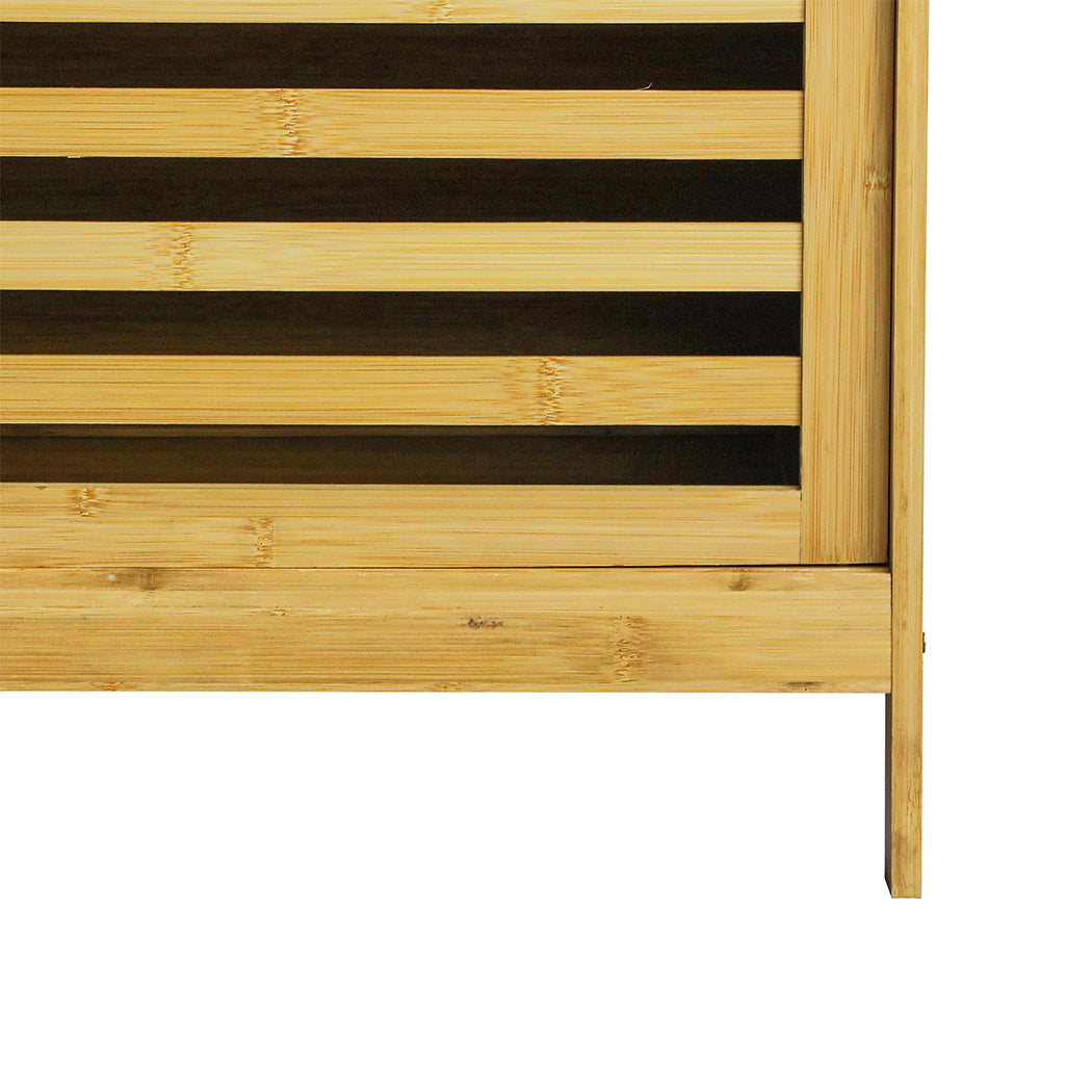 Levede Bamboo Storage Cabinet Freestanding Natural-1942353619819040771