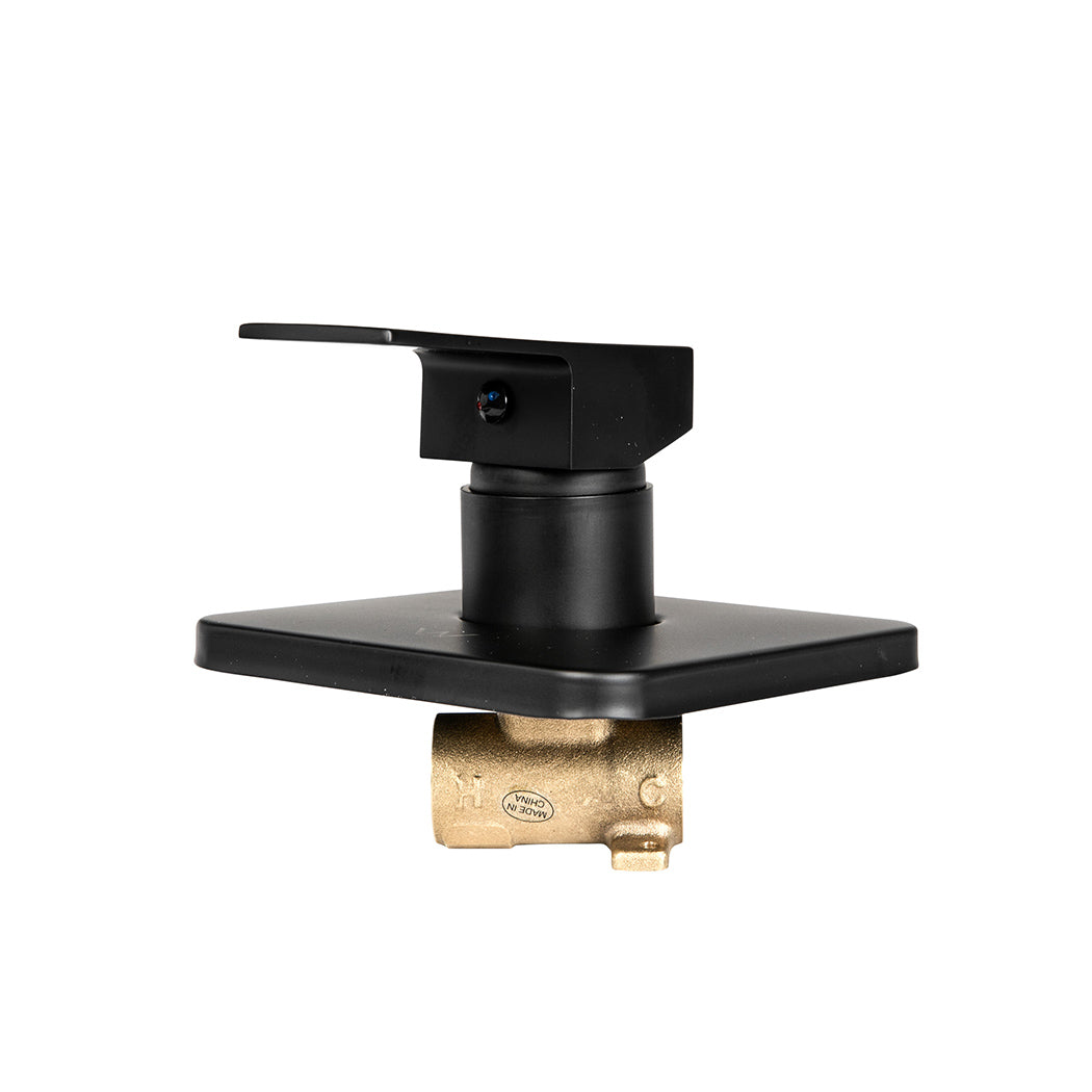 Dutxa Bathroom Shower Mixer Tap Brass Black-1942353241199218691