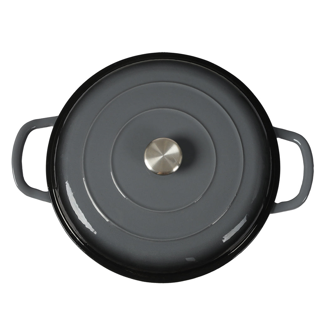 3.5L Enamel Dutch Oven Pan in Black Colour-1942352919340912644