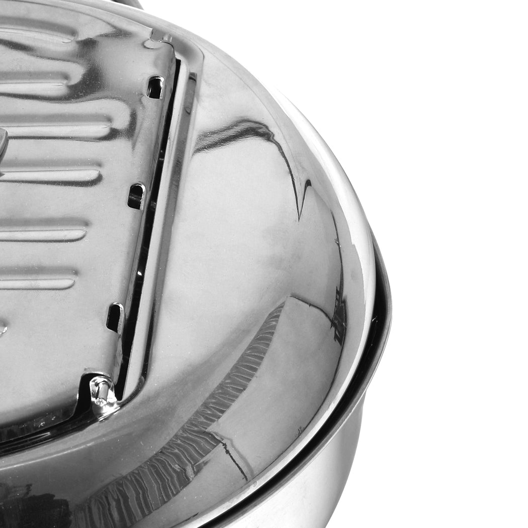 TOQUE 24cm Japanese Deep Frying Pan Silver-1942352916685918212