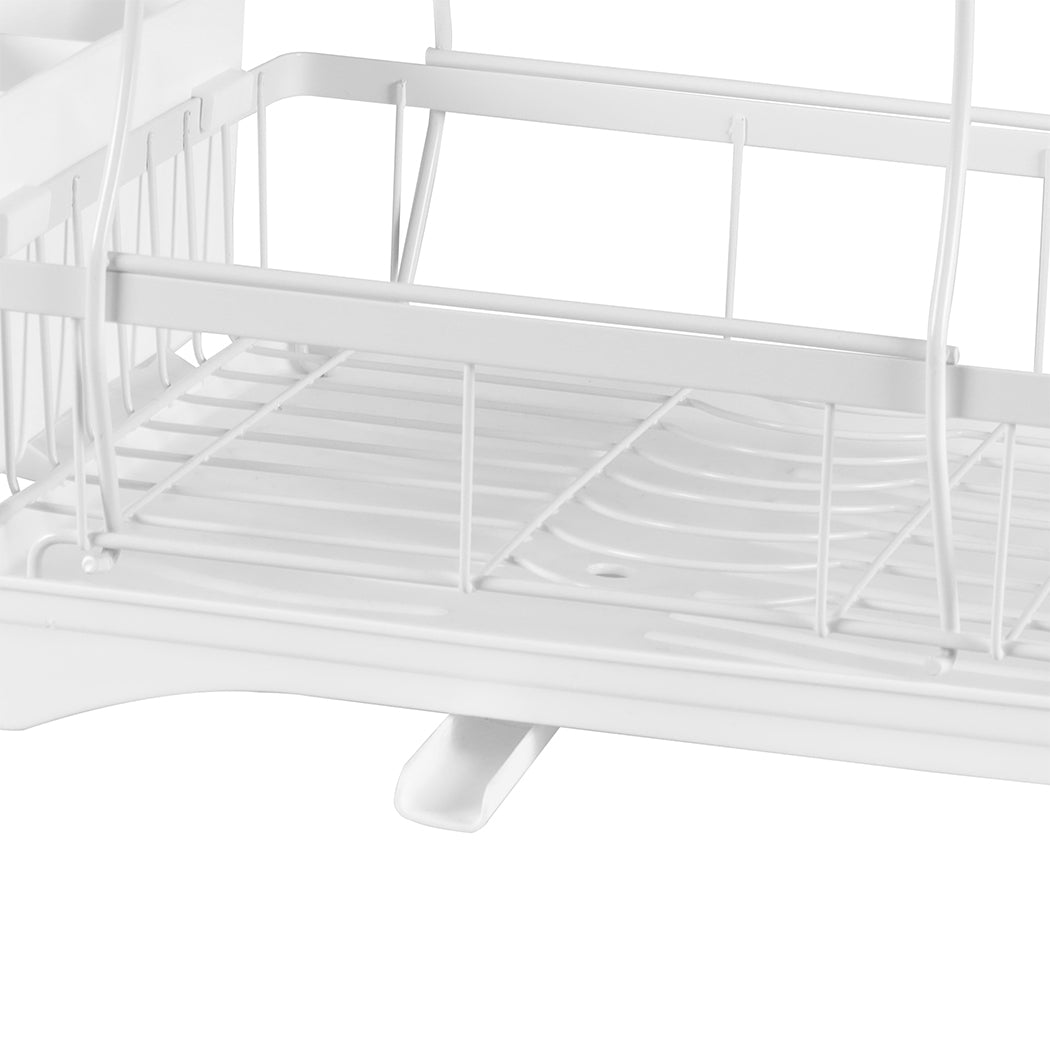 TOQUE Dish Rack Drying Drainer Kitchen White-1942352917201817604