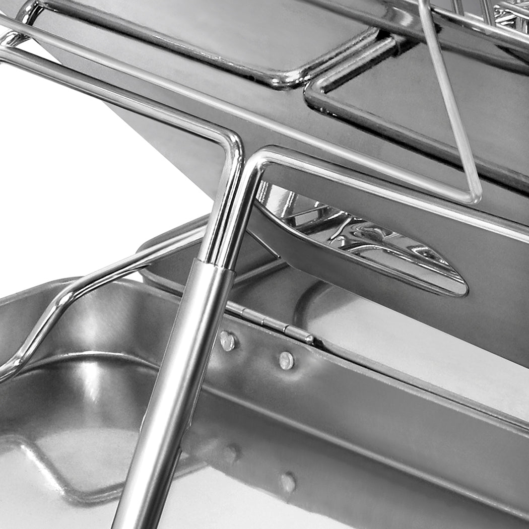 Levede Folding BBQ Portable Charcoal Grill 2-IN-1-1942353695488479236