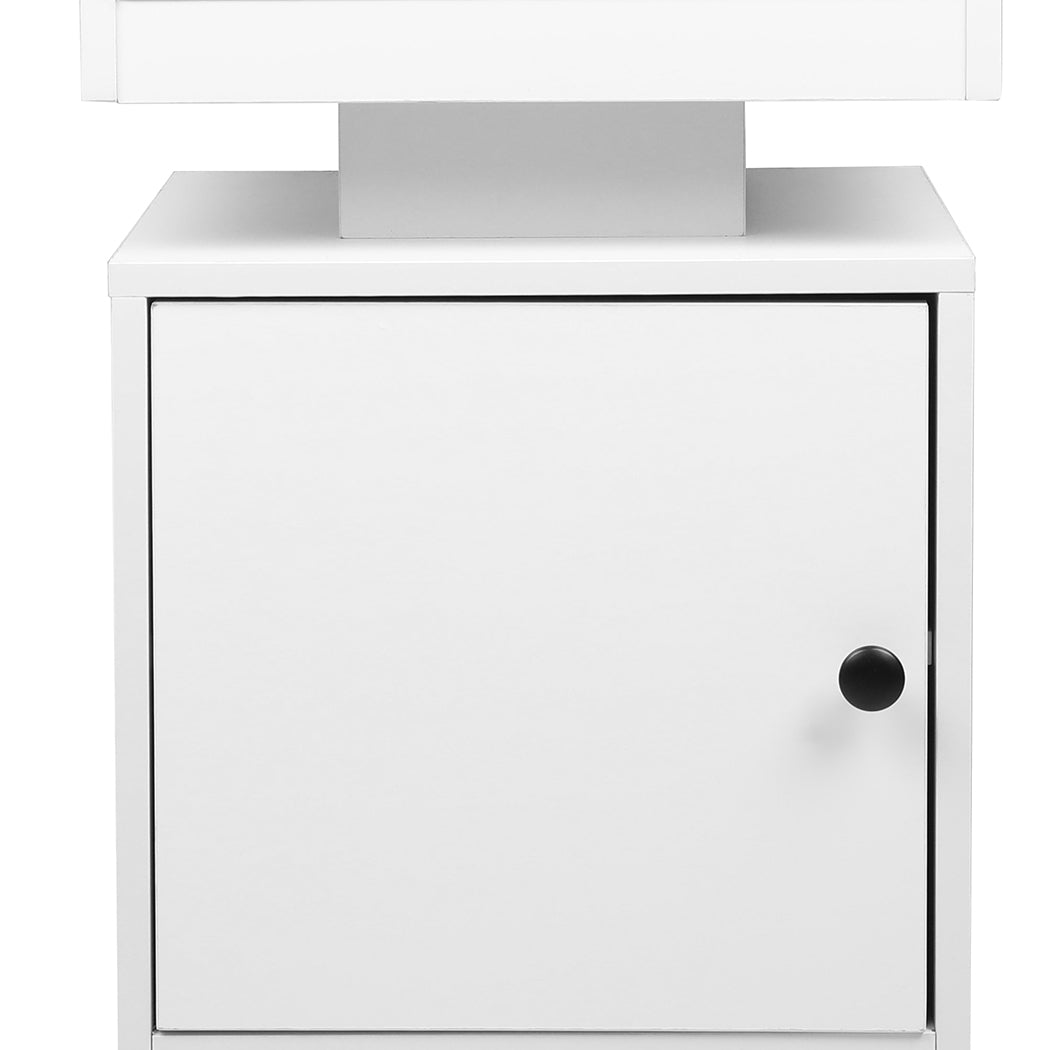 Levede Bedside Table USB Charger Outlet RGB White-1937319786434400260
