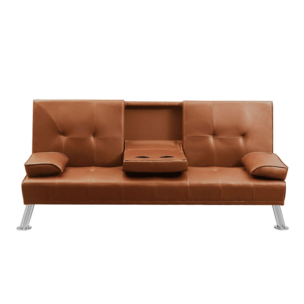 Levede Sofa Bed Adjustable Recliner Brown-1910113319998590980