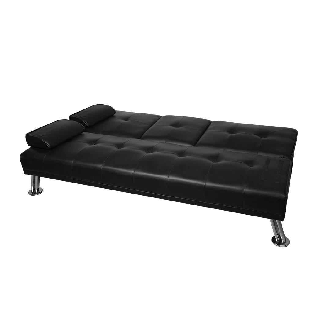 Levede Sofa Bed Adjustable Recliner Black-1910113319843401732