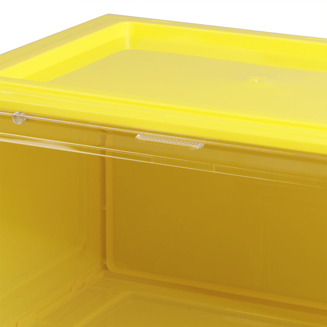 Stacked Sneaker Display Case Clear Shoe Yellow-1942352815141818372