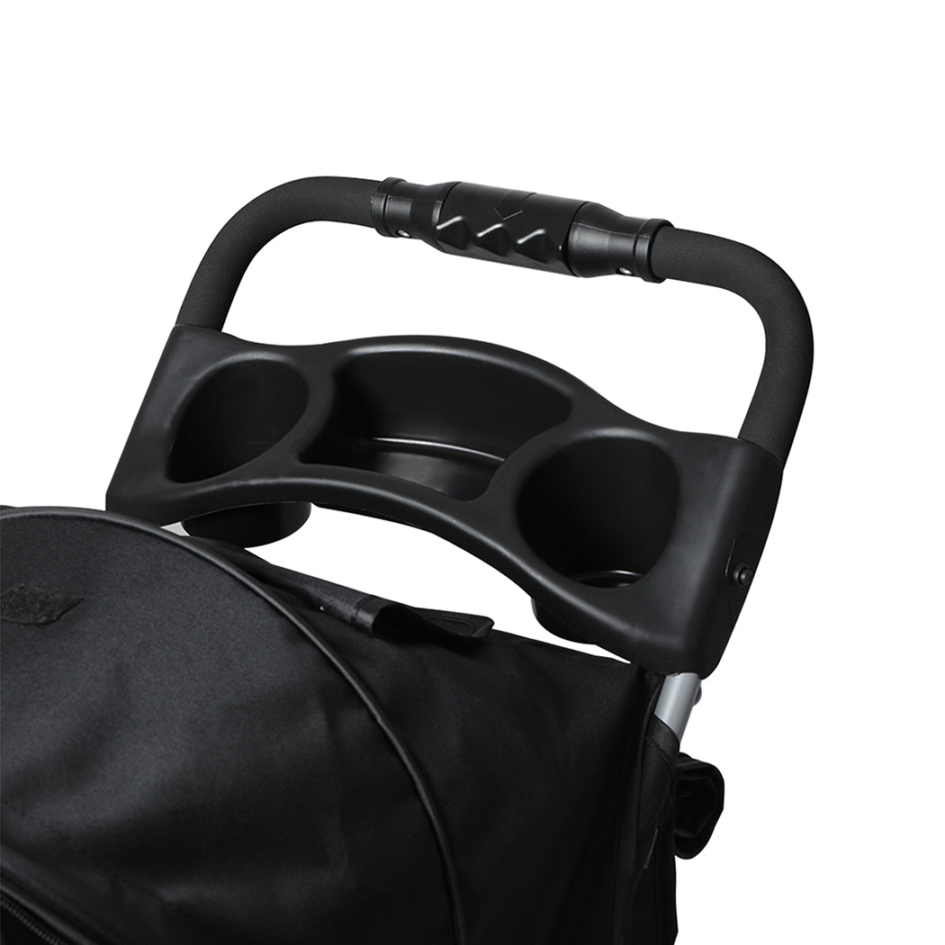 PaWz Large Pet Stroller Dog Cat Carrier Black-1942352819982045188