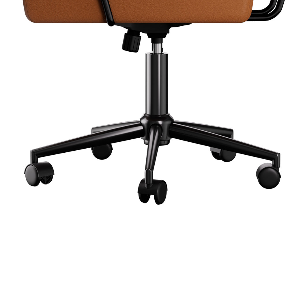 LEVEDE Ergonomic Office Chair Computer PU Brown-1937319820617977860