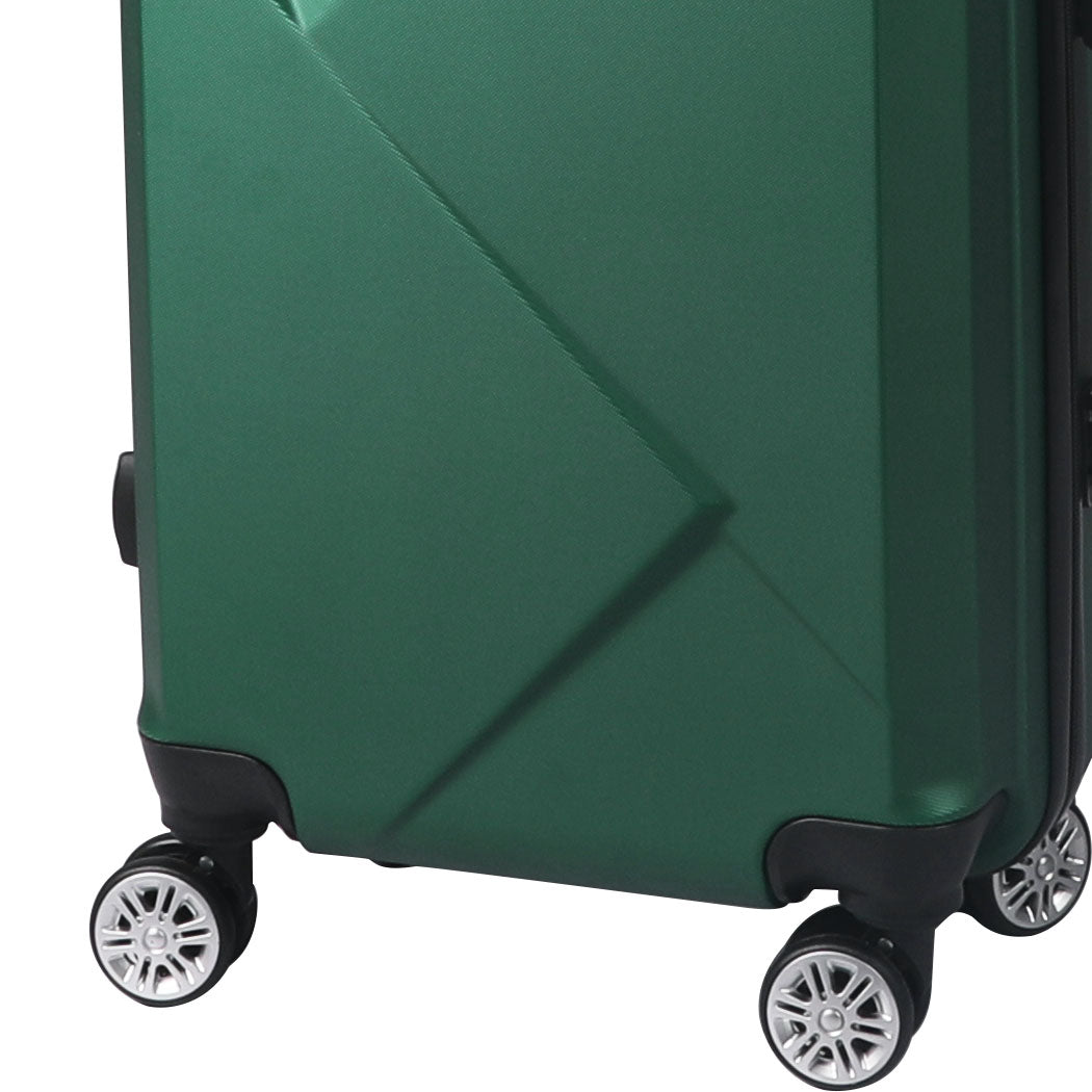 Slimbridge 2pcs 20"Travel Luggage Set Green-1942352931789606916