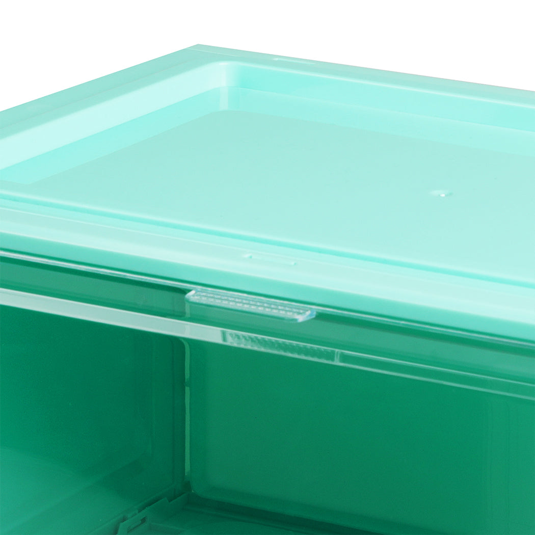 Stacked 6x Sneaker Display Case Shoe Cyan-1942352815502528516