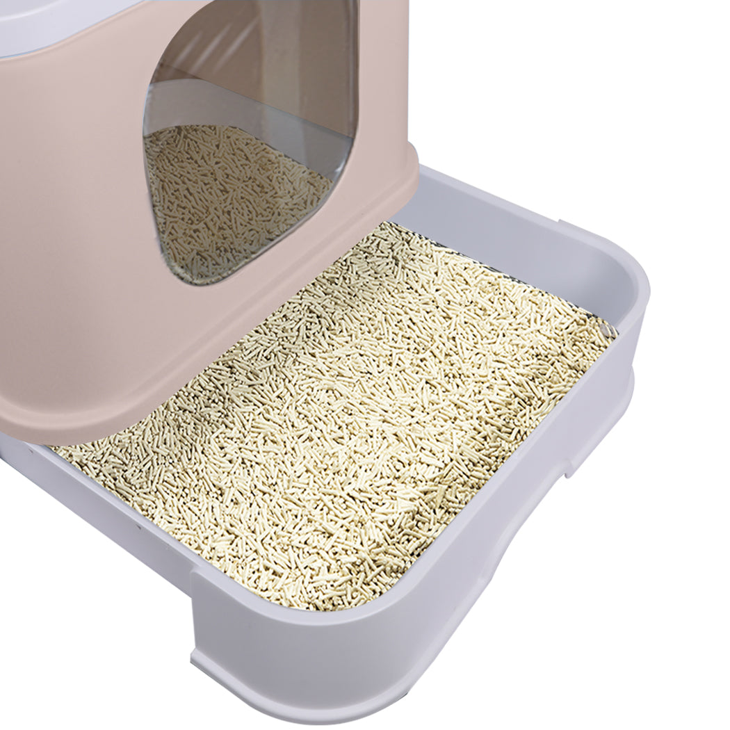 PaWz Cat Litter Box Fully Enclosed Kitty Coffee-1942353064803569668