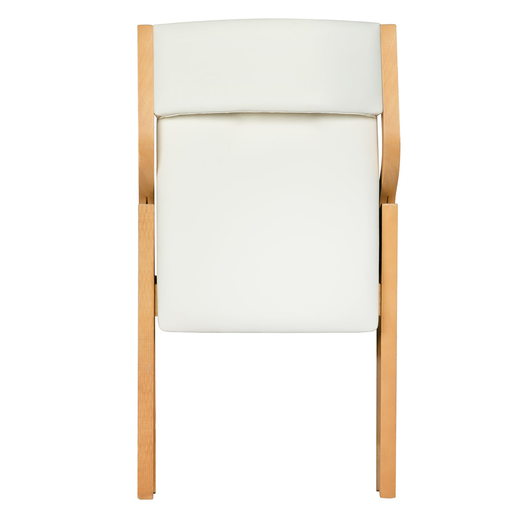 Levede 2x Dining Chairs Foldable PU Beige-1910113296992833540