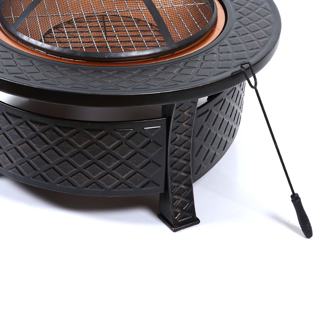 Moyasu 3 IN 1 Fire Pit BBQ Grill Pits-1942353057035718660