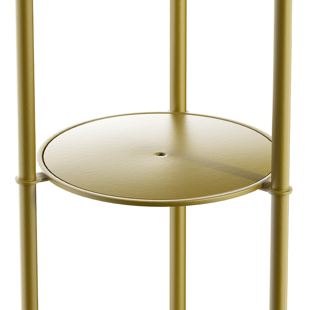 Levede Coat Rack Clothes Stand 8 Hook Organizer Gold-1910112990083026948