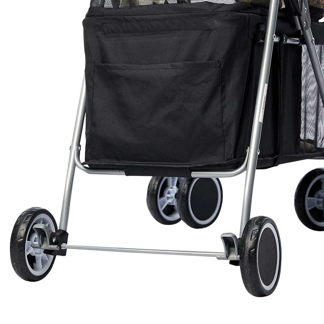 PaWz Large Pet Stroller Dog Cat Carrier Black-1942352820992872452