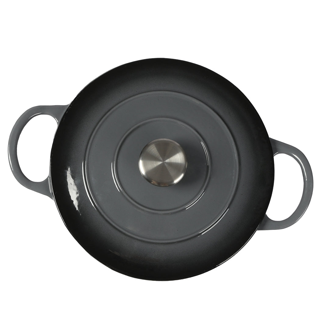 TOQUE 4L Enamel Dutch Oven Pot in Black Colour-1942352918816624644