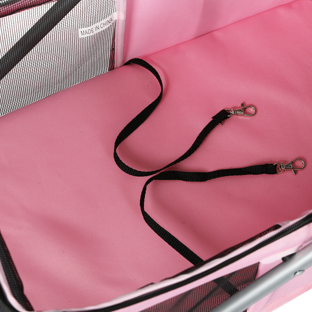PaWz Pet Stroller Dog Cat Carrier Foldable Pink-1942352821169033220