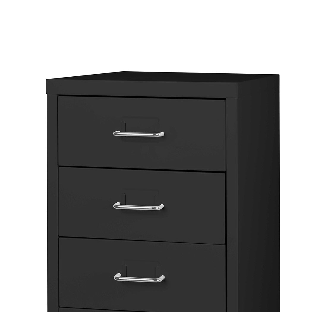 Levede 5 Drawer Office Cabinet Drawers Black-1917016720648835076
