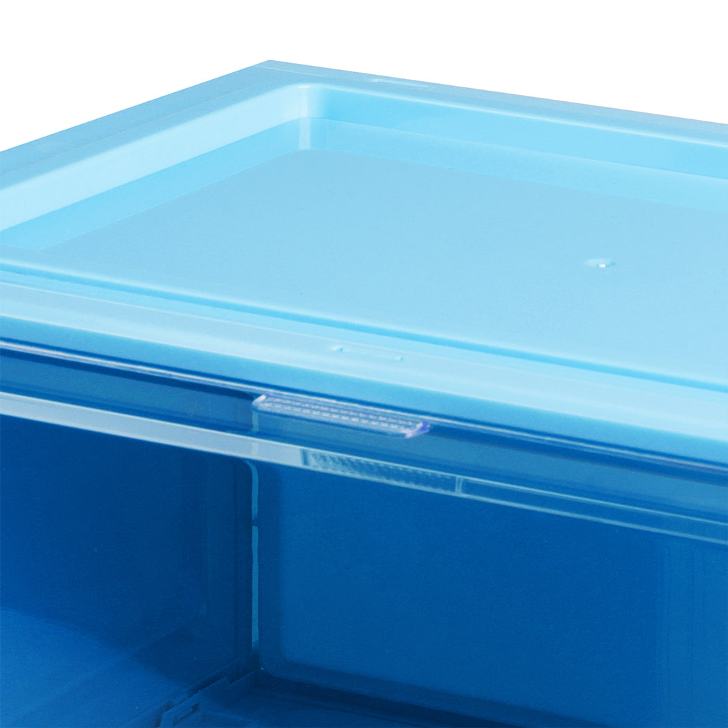 Stacked Sneaker Display Case Shoe Storage Blue-1942352814617530372