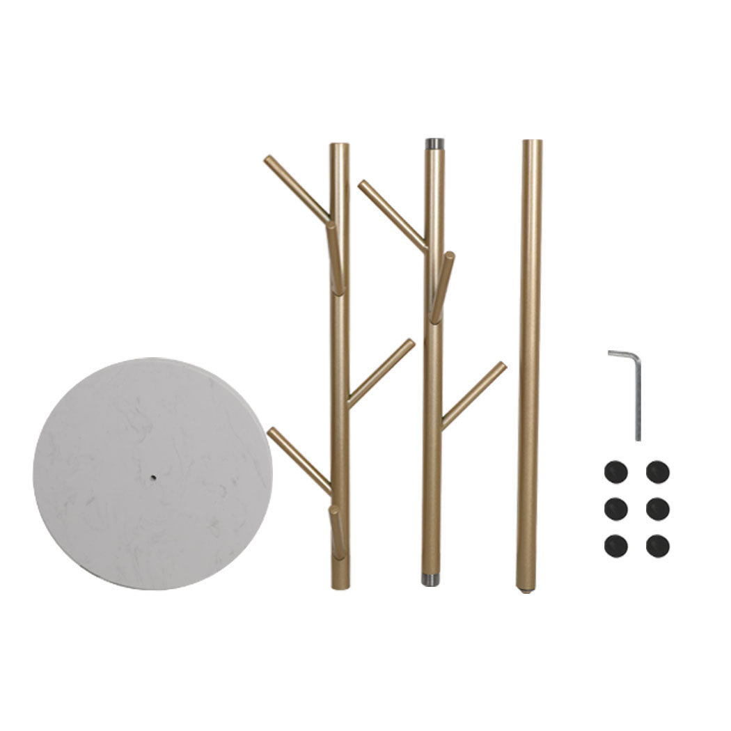 Levede Coat Rack Hat Clothes Stand Hanger Gold-1942353103588298756