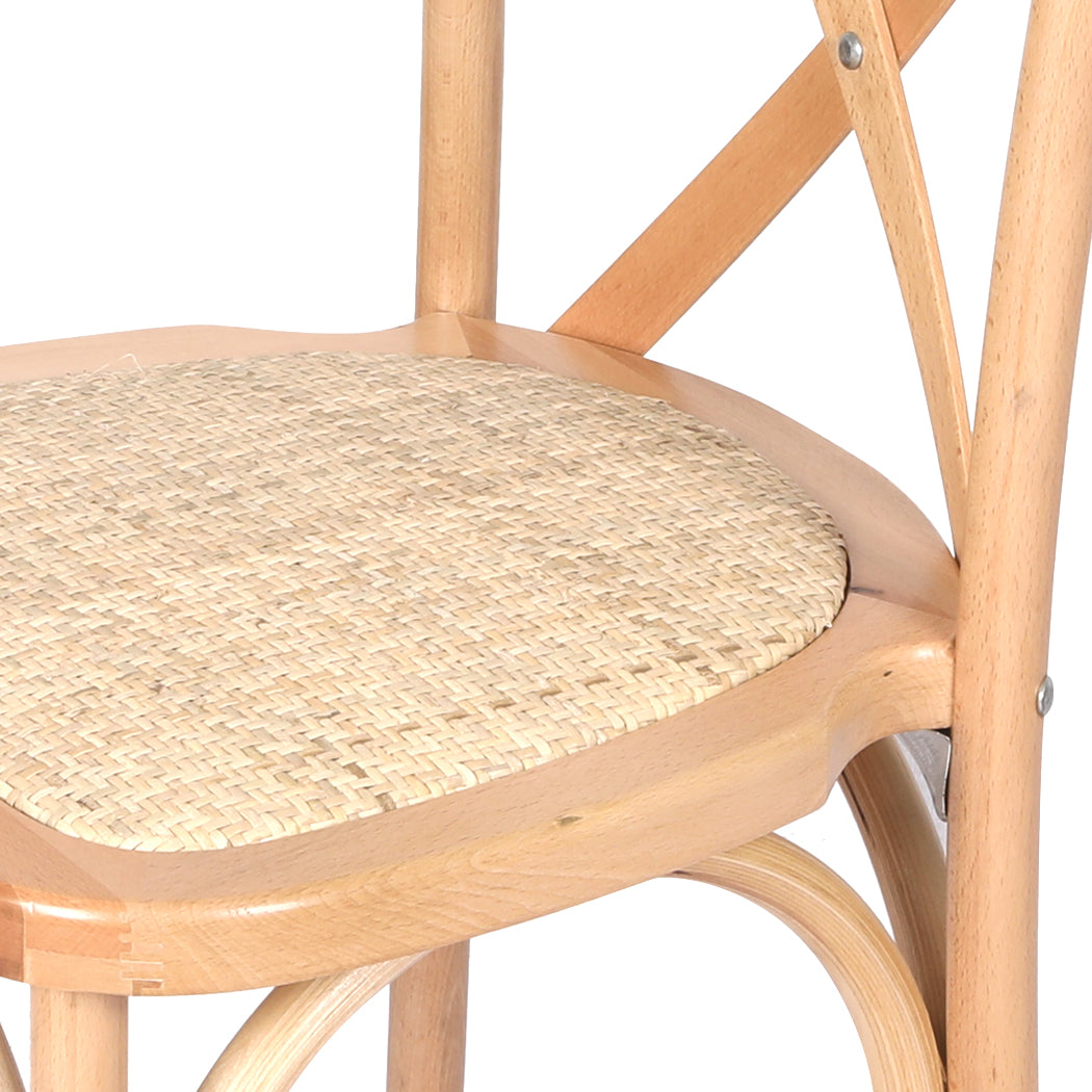 Levede 2X Dining Chairs Cross Back Chair-1910112199226036224