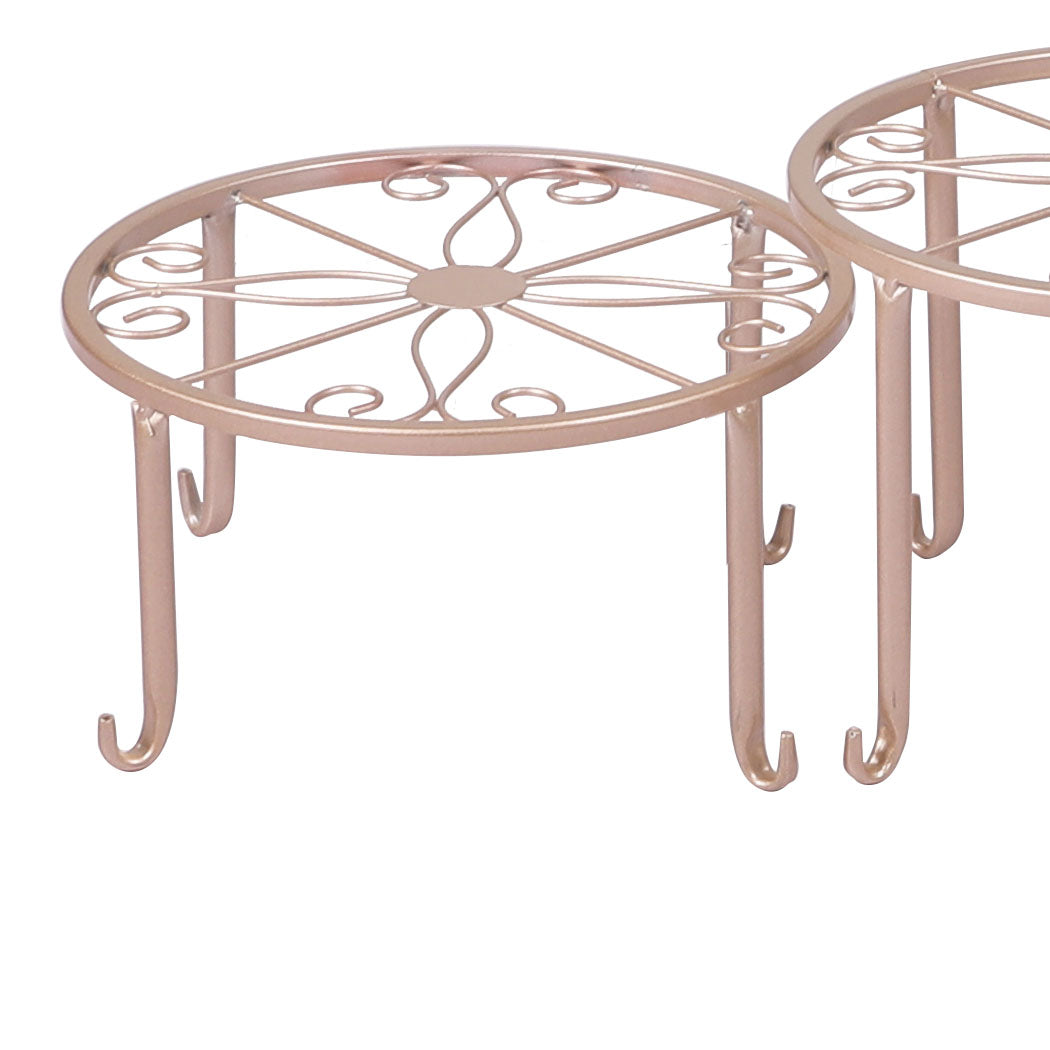 4 x Levede Metal Plant Stand Outdoor Rose Gold-1942353738572369924